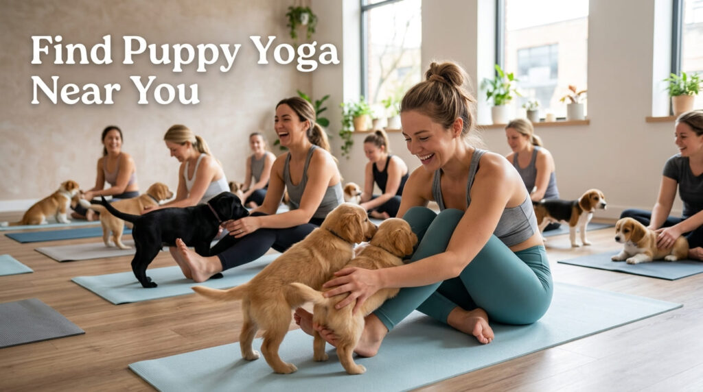 puppy yoga near me